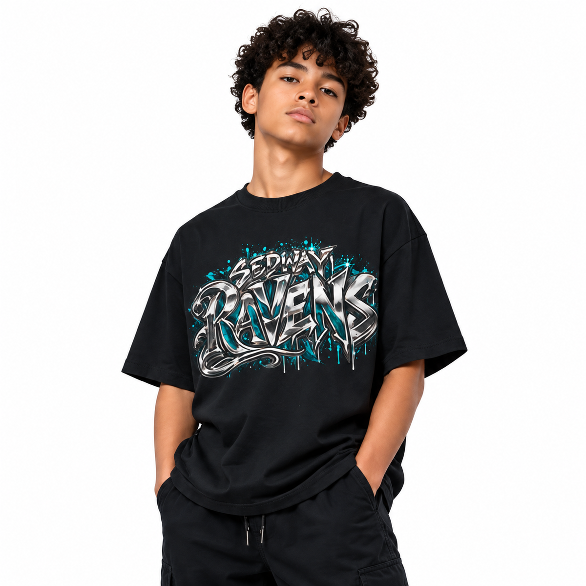 Sedway Middle School – Chrome Ravens Graphic T-Shirt