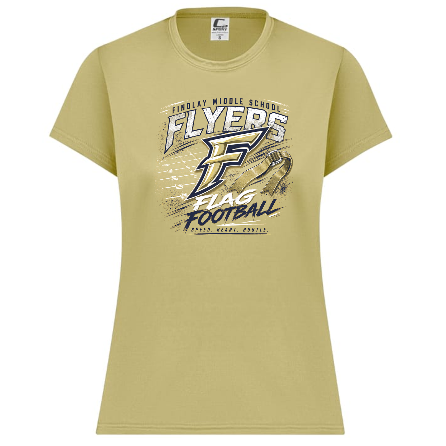 Findlay Middle School Flyers Flag Football Performance Tee