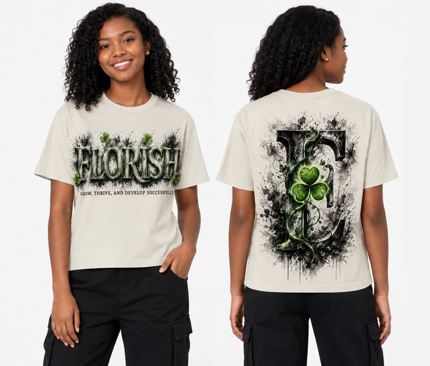 Eastpointe Girl's FLORISH Boxy Cotton T-Shirt