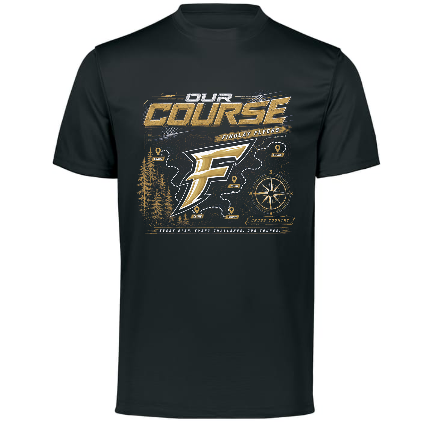 Findlay Flyers Our Course Cross Country Performance Tee