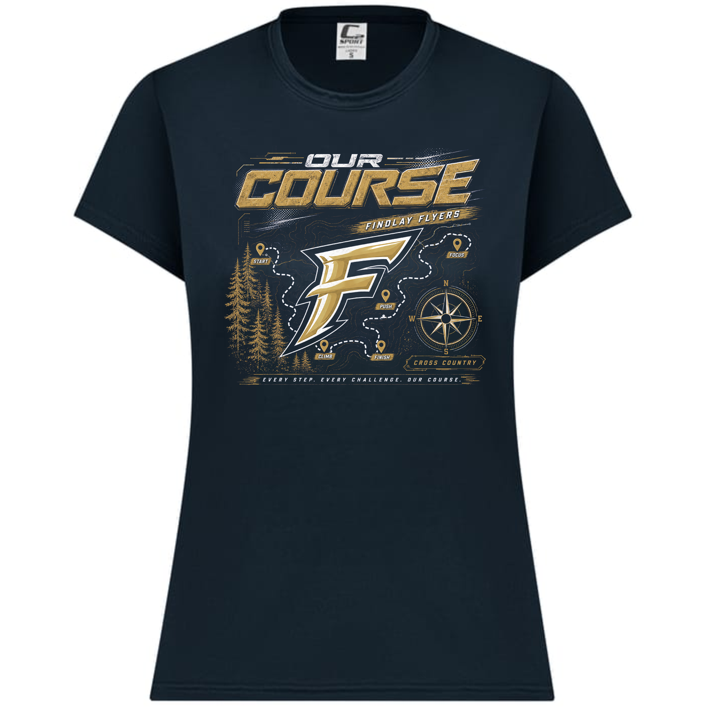 Findlay Flyers Our Course Cross Country Performance Tee