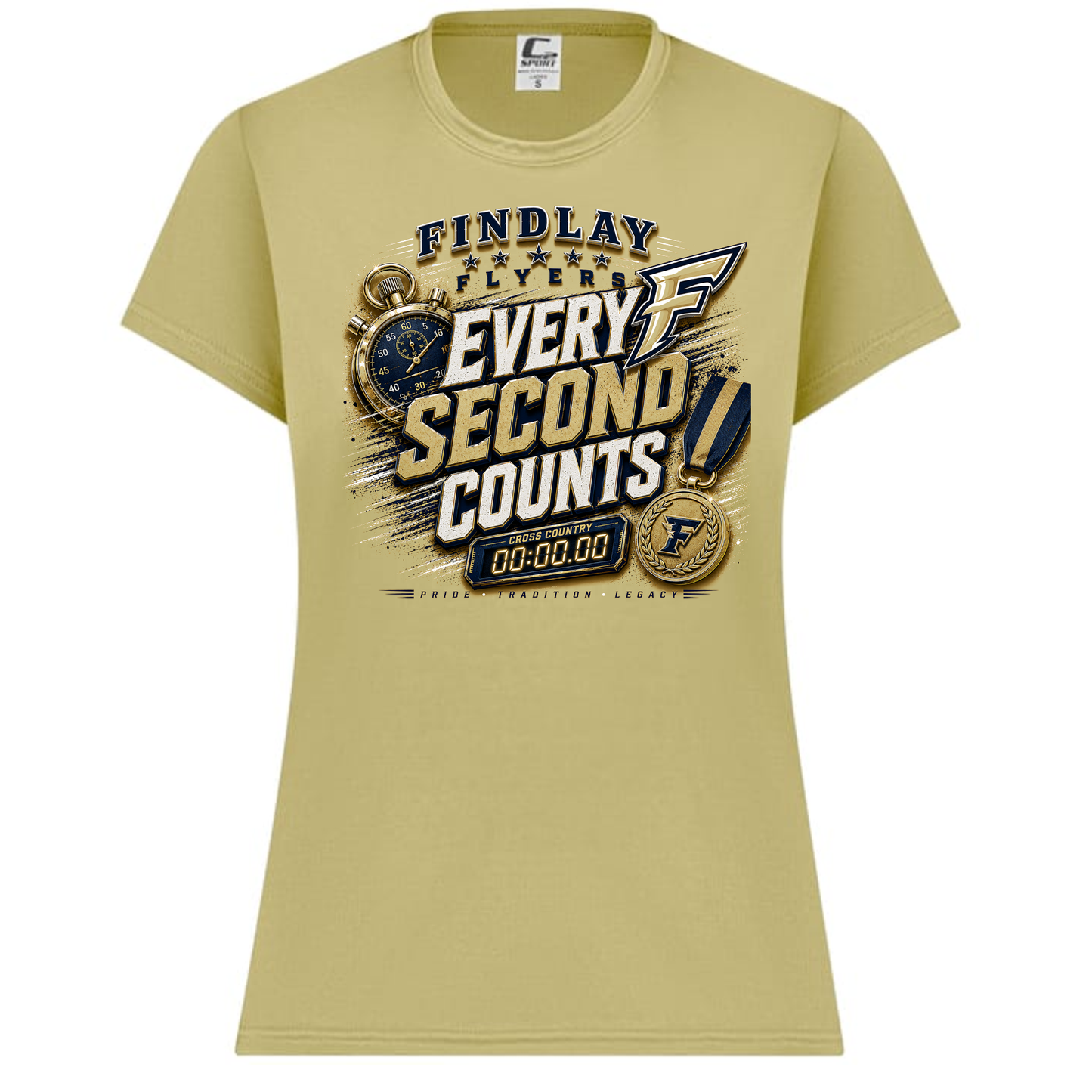 Findlay Flyers Every Second Counts Cross Country Performance Tee