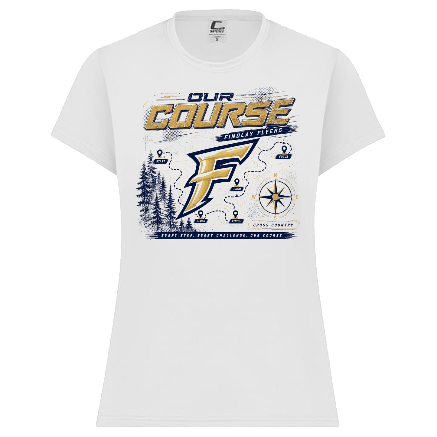 Findlay Flyers Our Course Cross Country Performance Tee