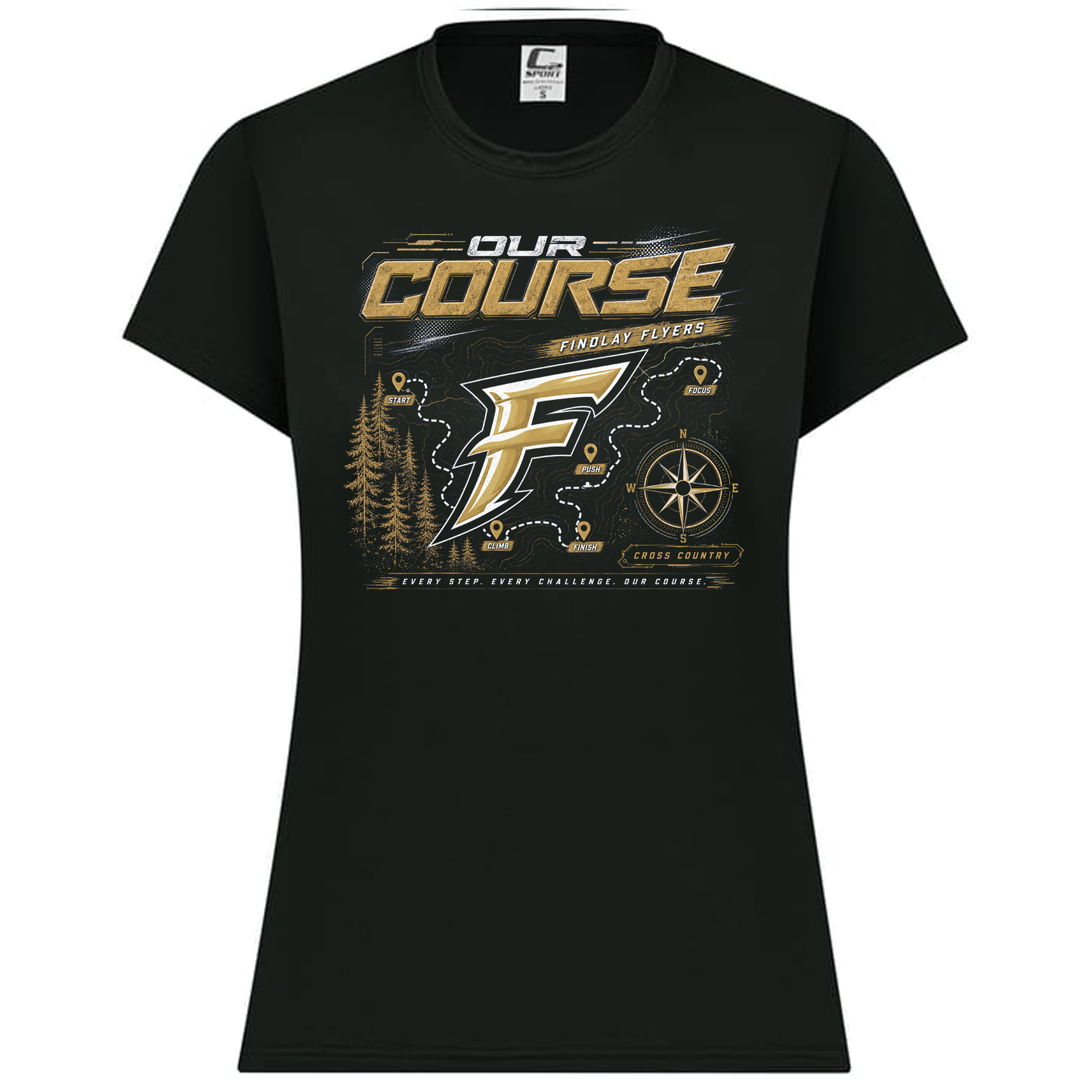 Findlay Flyers Our Course Cross Country Performance Tee