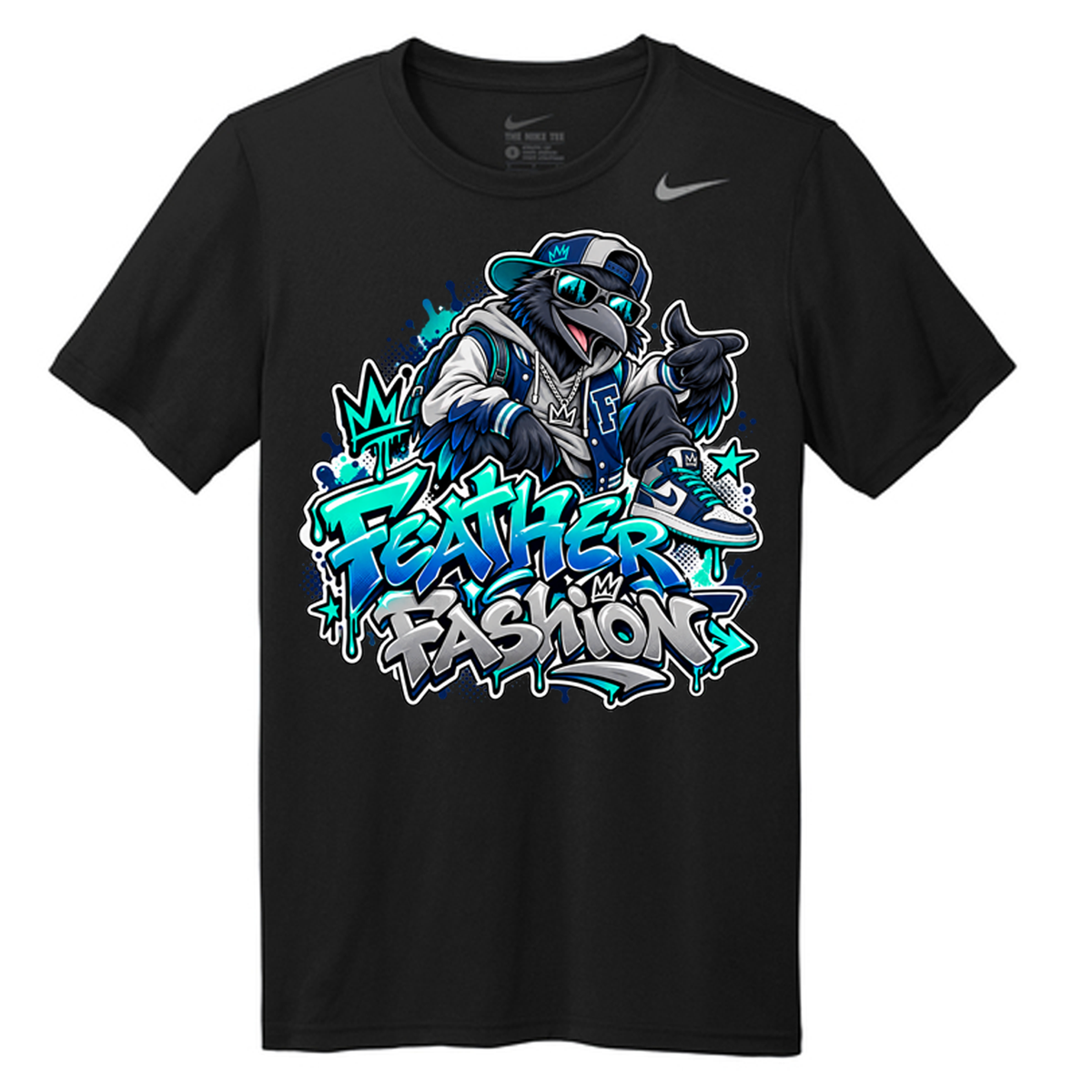 Feather Fashion – Nike Raven Streetwear T-Shirt