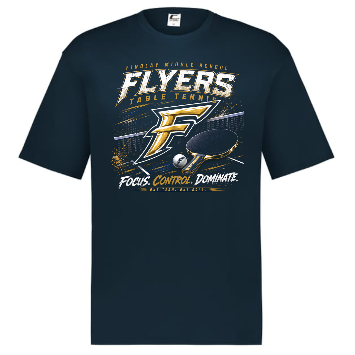 Findlay Flyers "Focus. Control. Dominate." Performance Tee