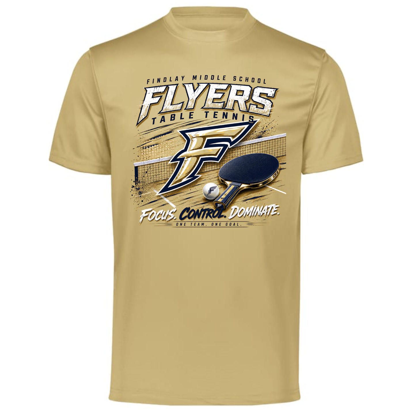 Findlay Flyers "Focus. Control. Dominate." Performance Tee