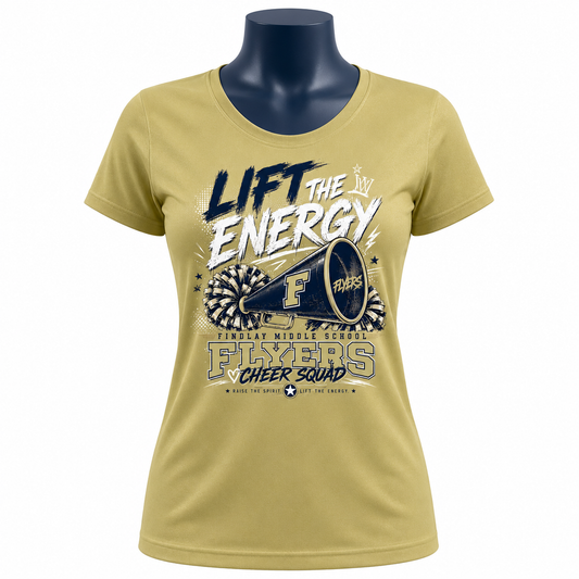 Findlay Flyers Lift the Energy Cheer Performance Tee