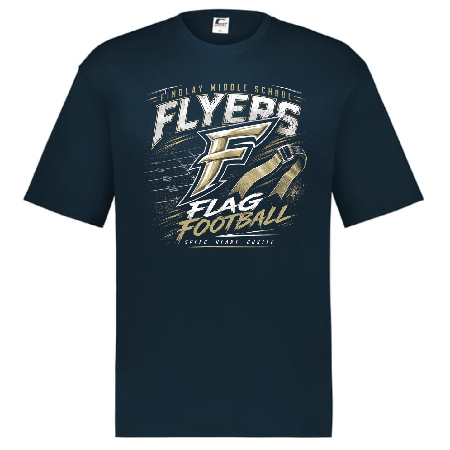 Findlay Middle School Flyers Flag Football Performance Tee