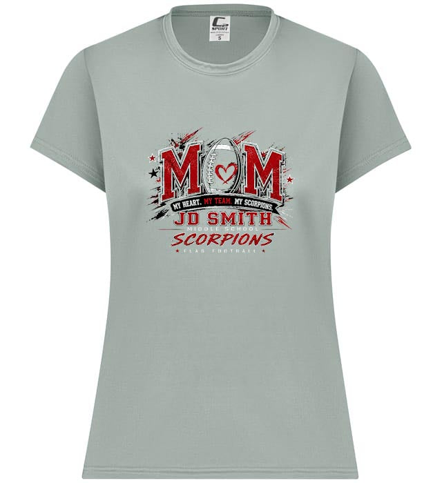 JD Smith Scorpions Flag Football Mom Performance T-Shirt