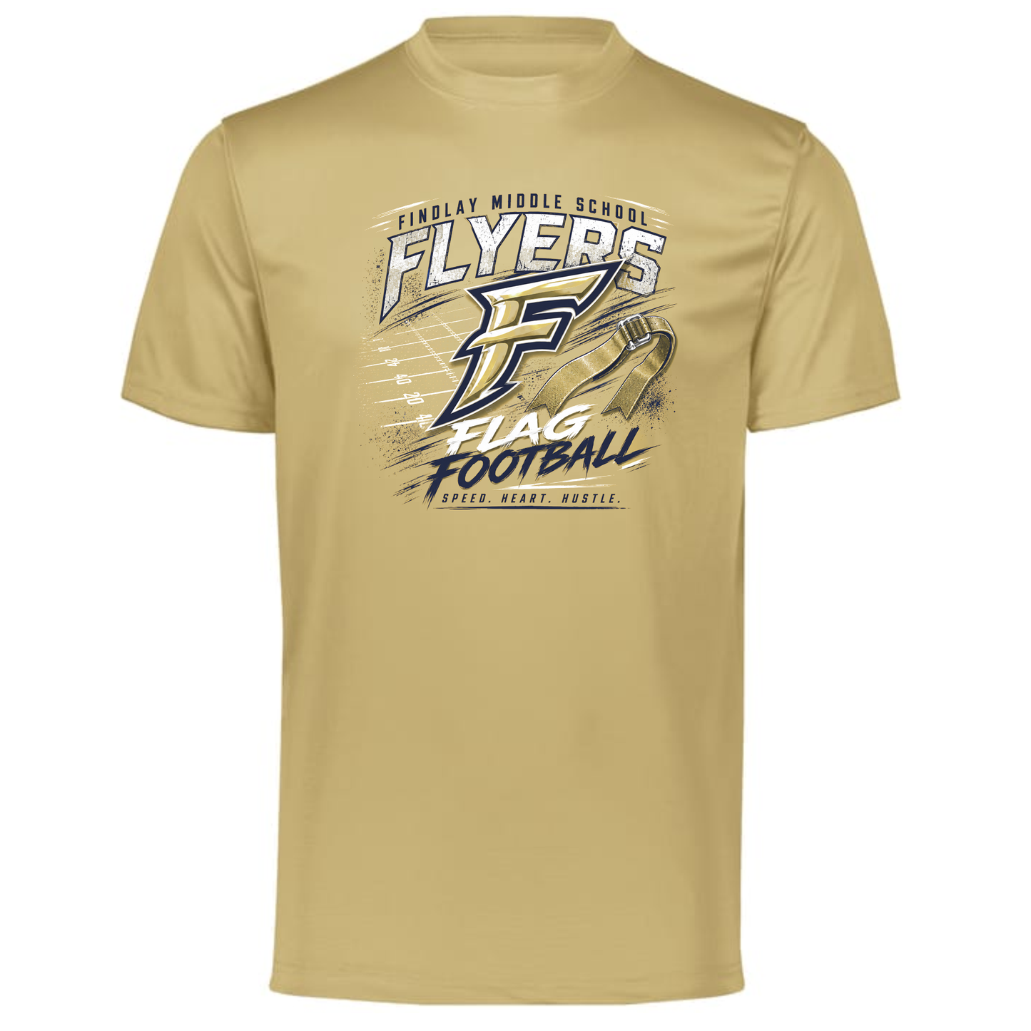 Findlay Middle School Flyers Flag Football Performance Tee