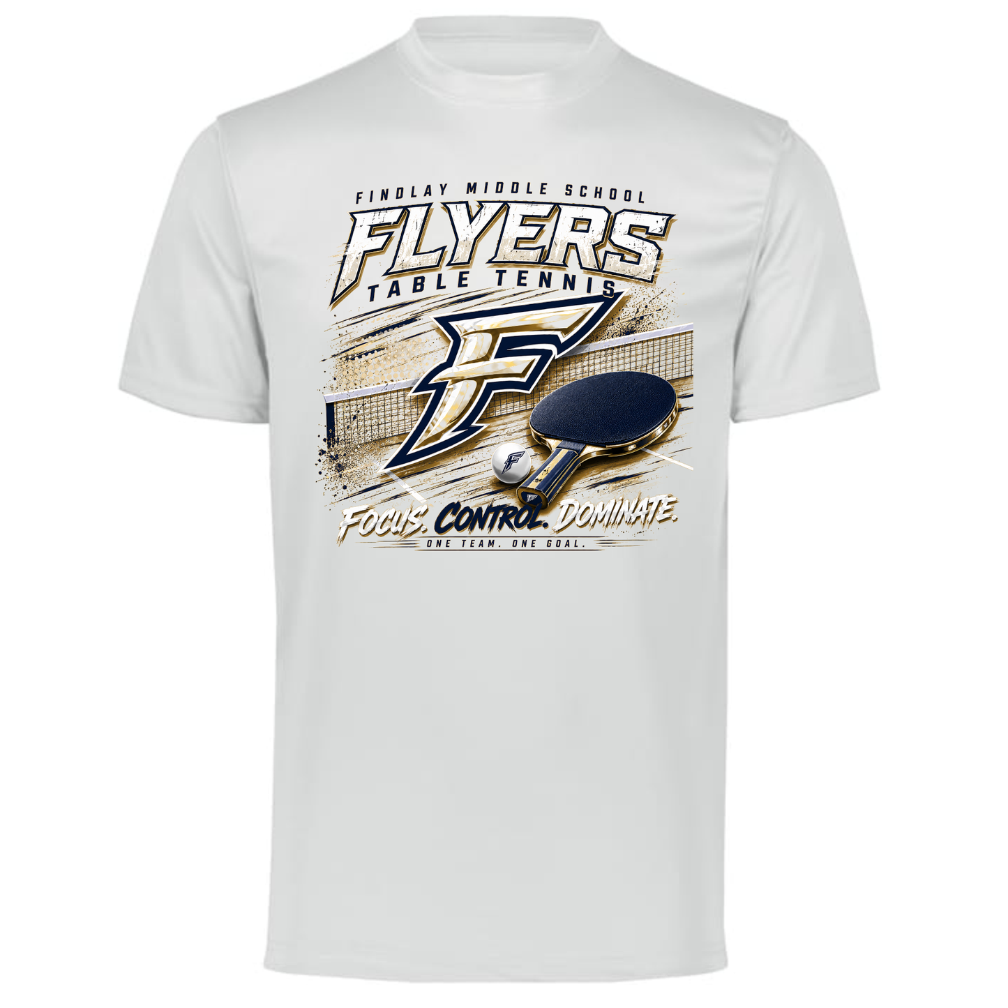 Findlay Flyers "Focus. Control. Dominate." Performance Tee