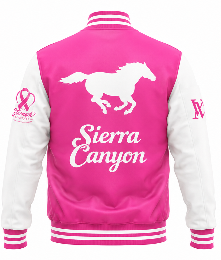 Sierra Canyon Breast Cancer Awareness Varsity Jacket