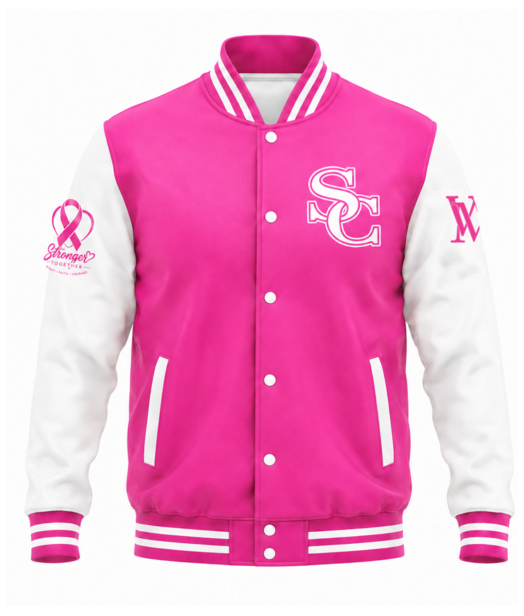 Sierra Canyon Breast Cancer Awareness Varsity Jacket