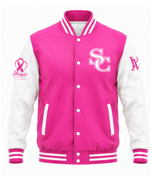 Sierra Canyon Breast Cancer Awareness Varsity Jacket