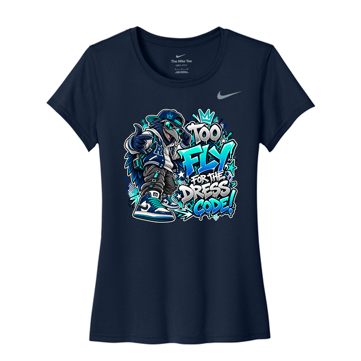 Too Fly for the Dress Code – Nike Raven Streetwear T-Shirt