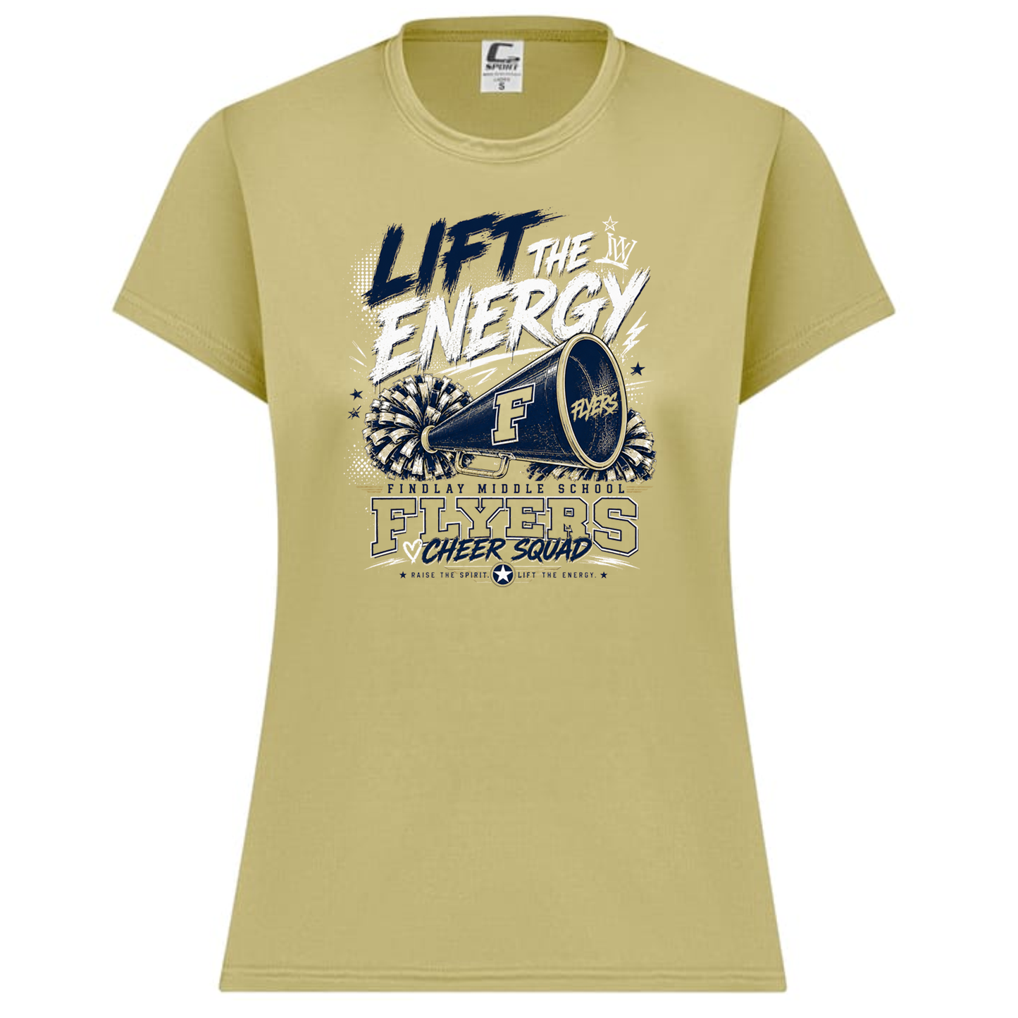 Findlay Flyers Lift the Energy Cheer Performance Tee