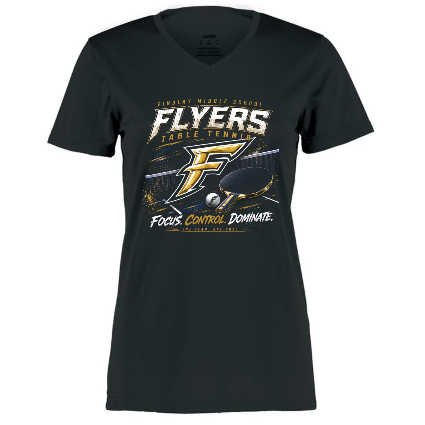 Findlay Flyers "Focus. Control. Dominate." Performance Tee