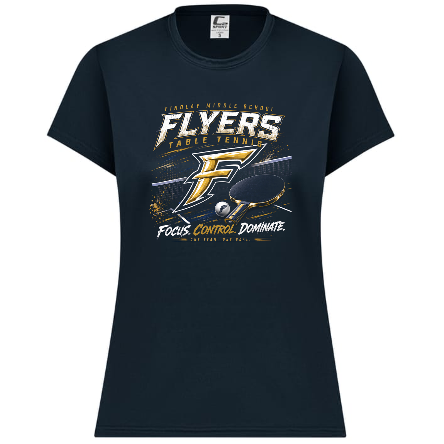Findlay Flyers "Focus. Control. Dominate." Performance Tee