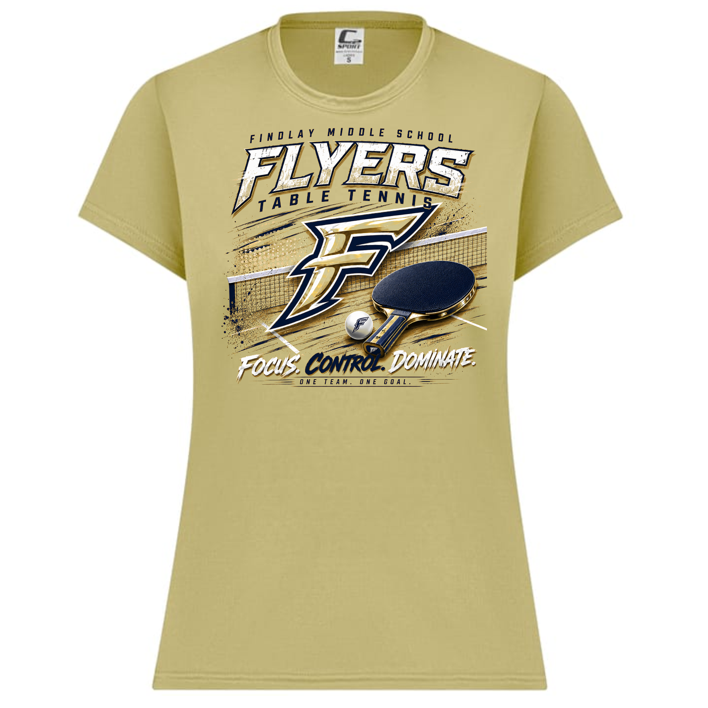 Findlay Flyers "Focus. Control. Dominate." Performance Tee