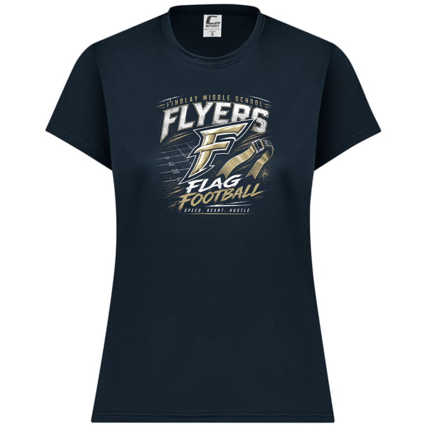 Findlay Middle School Flyers Flag Football Performance Tee