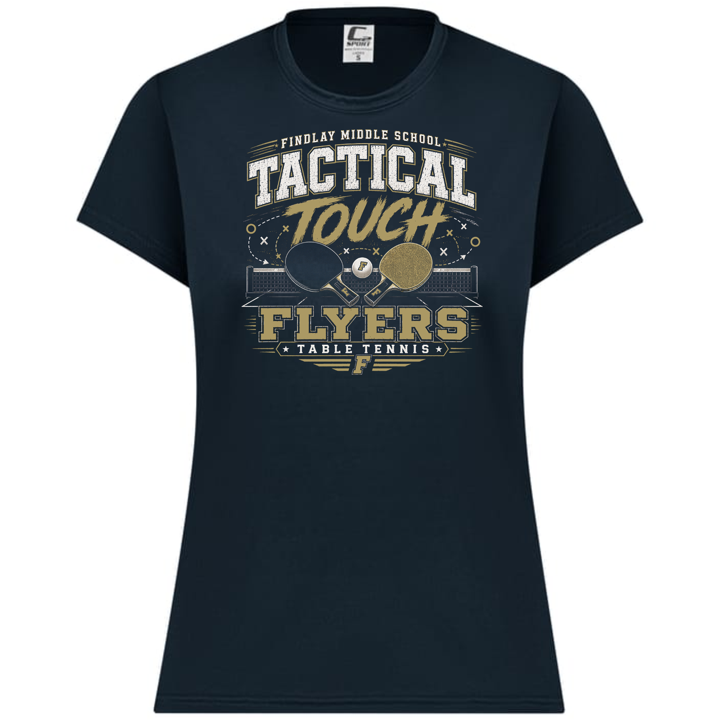 Findlay Flyers Tactical Tough Table Tennis Performance Tee