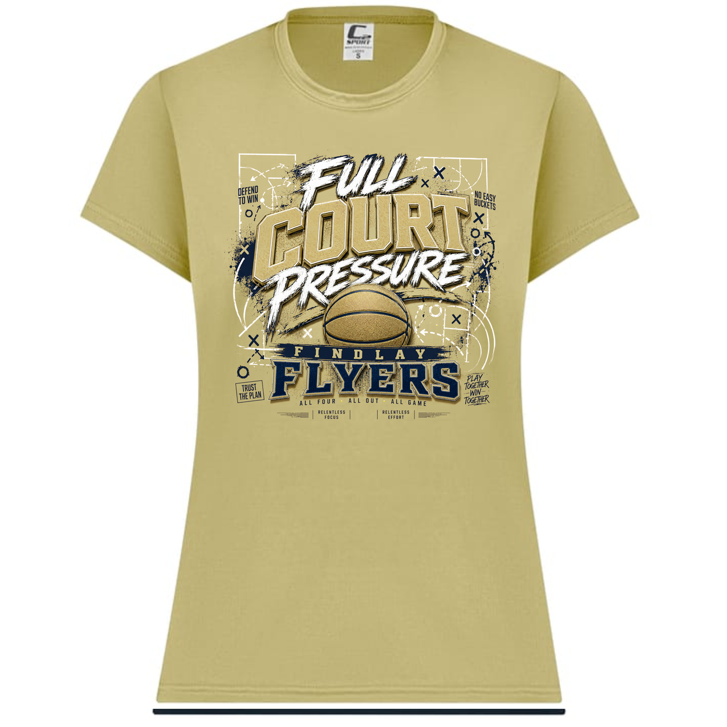 Findlay Flyers Full Court Pressure Basketball Performance Tee
