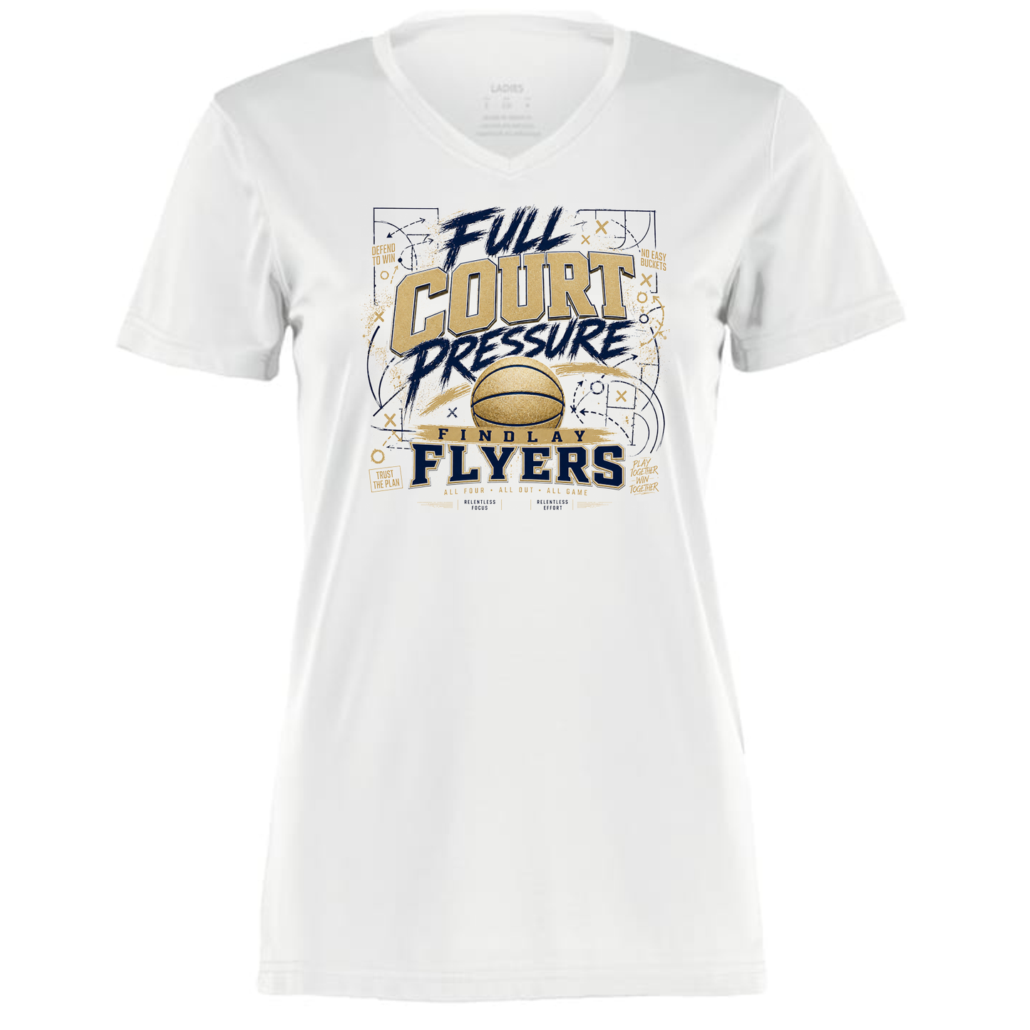 Findlay Flyers Full Court Pressure Basketball Performance Tee