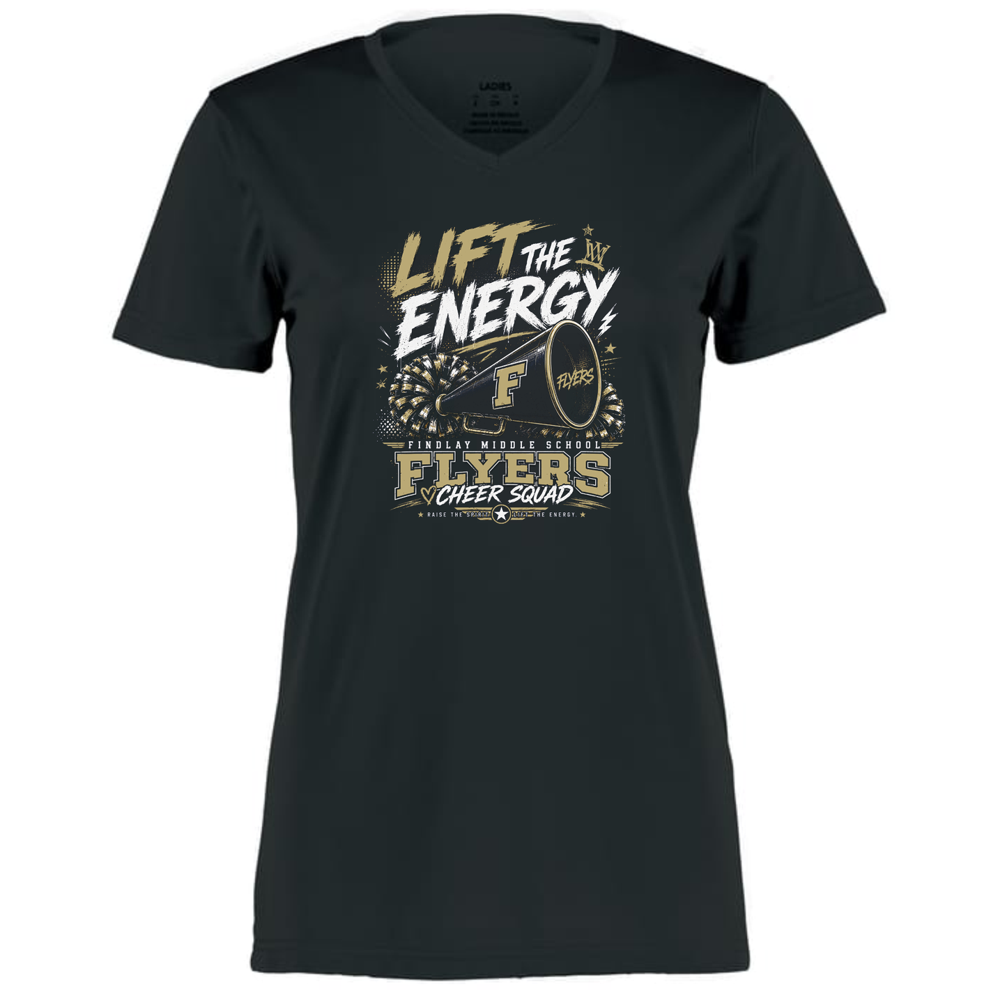 Findlay Flyers Lift the Energy Cheer Performance Tee