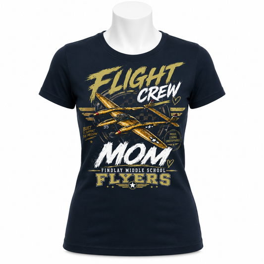 Findlay Flyers "Flight Crew Mom" Performance Tee