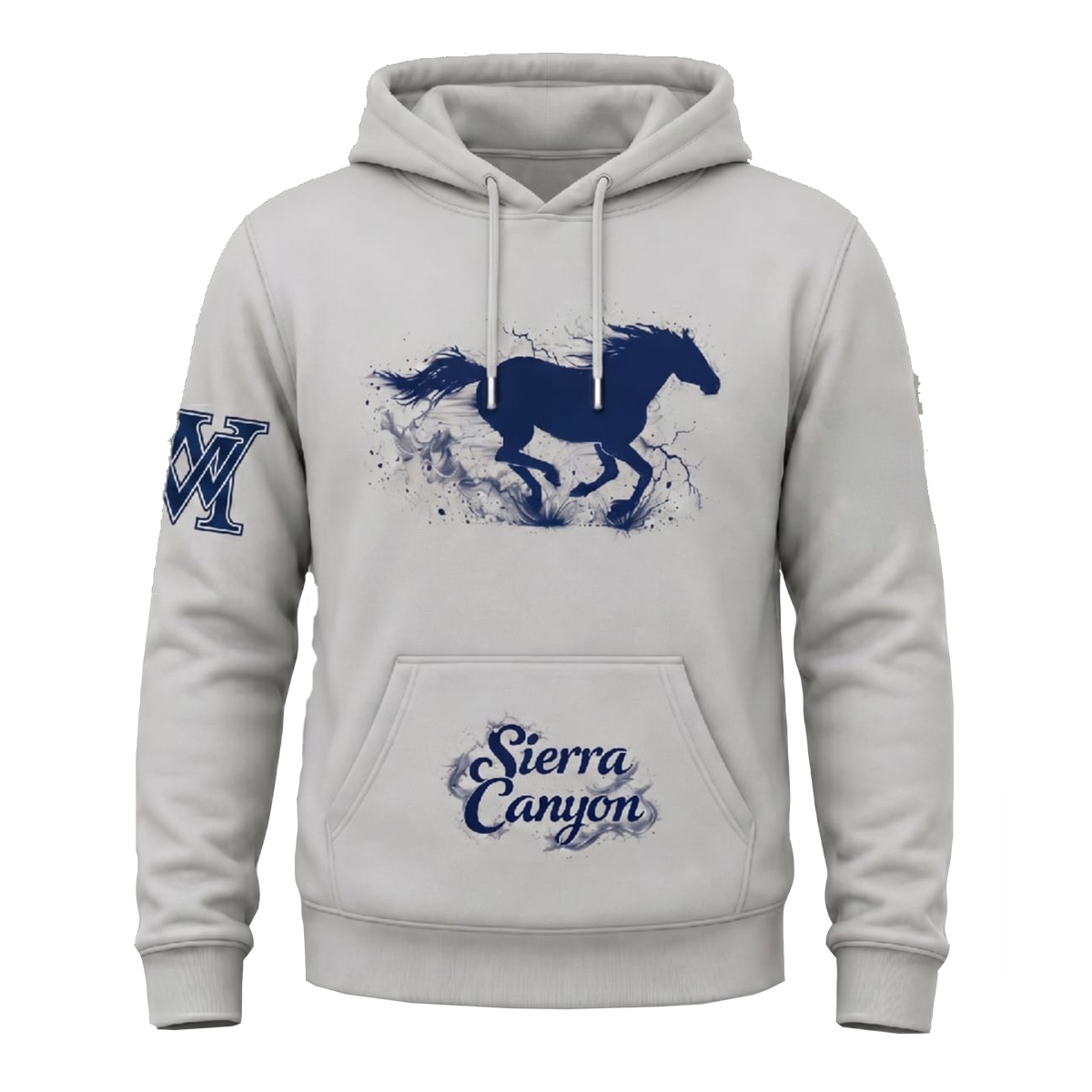Sierra Canyon Trailblazers Premium Embroidered Hoodie In Grey