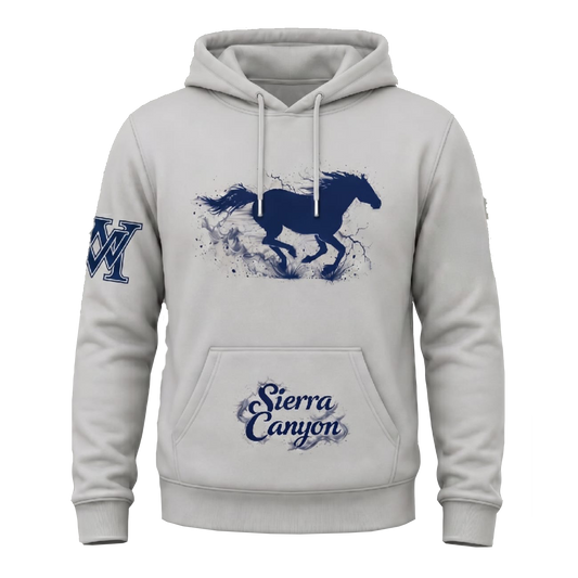 Sierra Canyon Trailblazers Premium Embroidered Hoodie In Grey