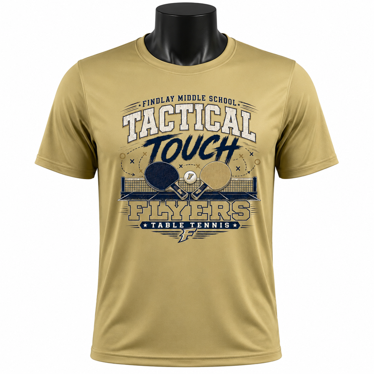 Findlay Flyers Tactical Tough Table Tennis Performance Tee