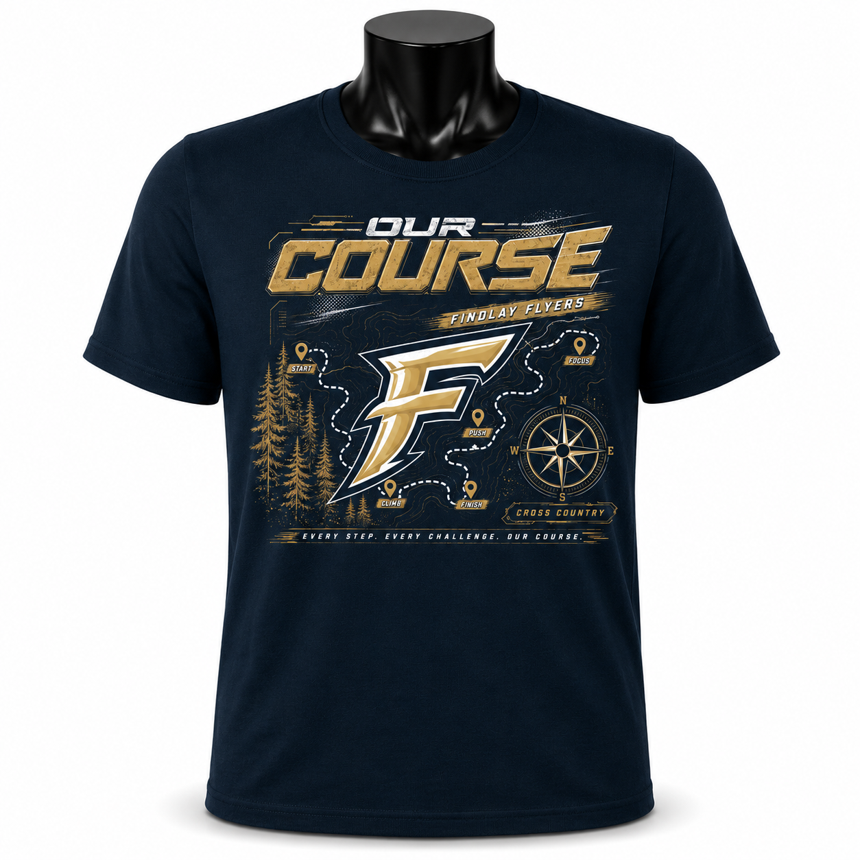 Findlay Flyers Our Course Cross Country Performance Tee