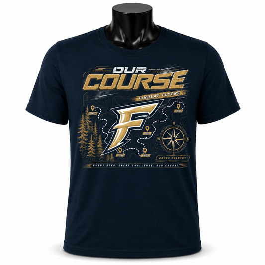 Findlay Flyers Our Course Cross Country Performance Tee