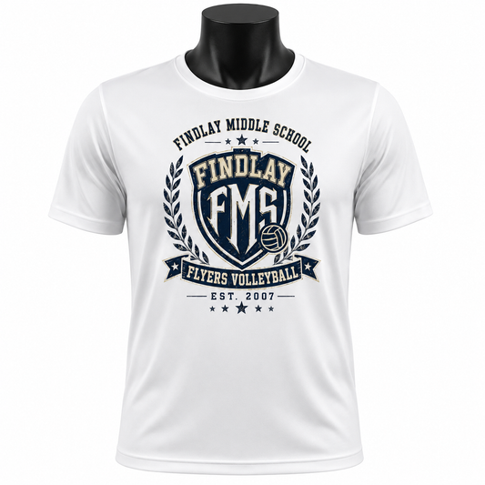 Findlay Middle School Flyers Volleyball Performance Tee