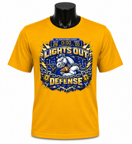 Roy Martin Lights Out Defense Performance Tee