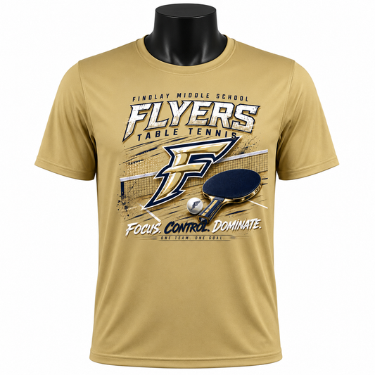 Findlay Flyers "Focus. Control. Dominate." Performance Tee