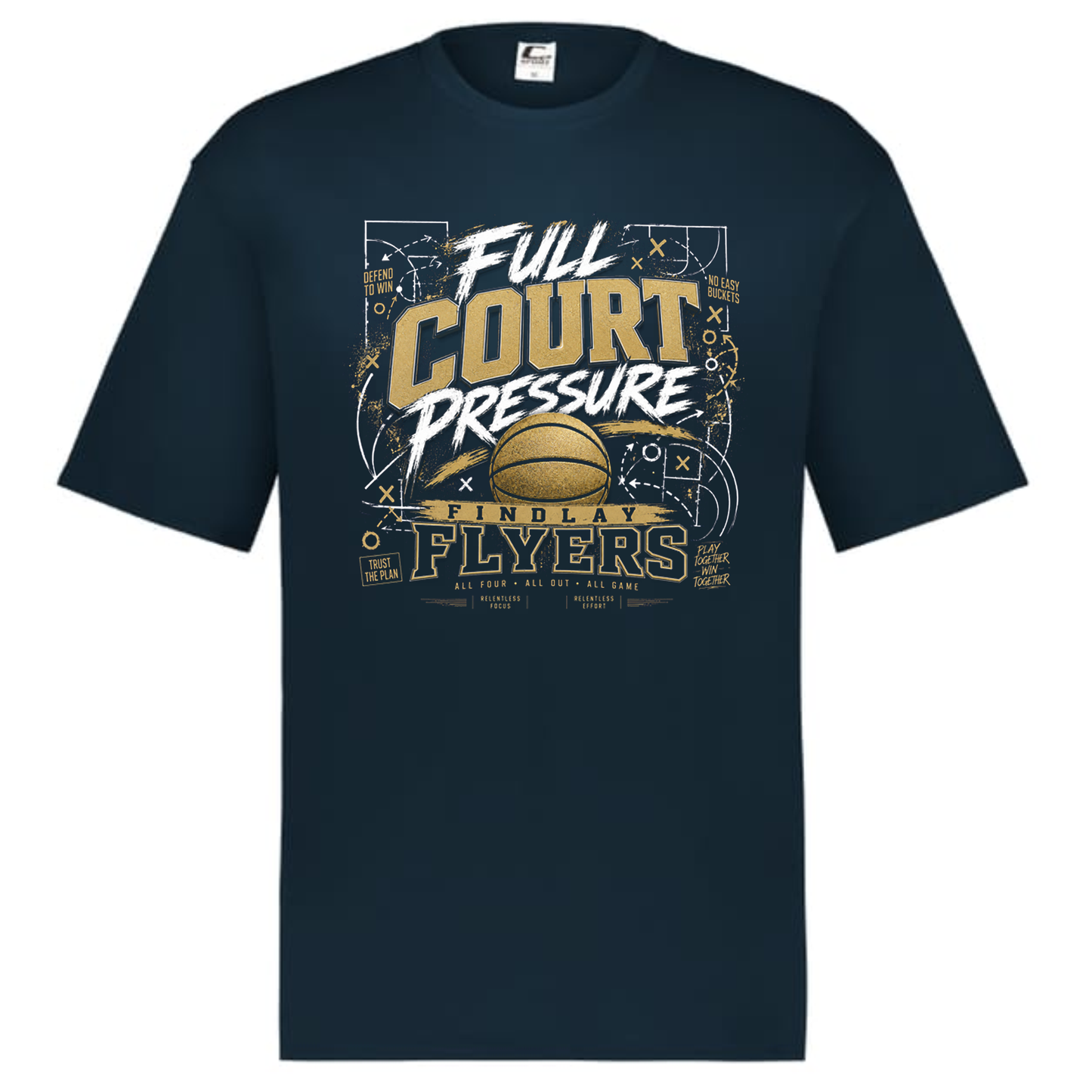 Findlay Flyers Full Court Pressure Basketball Performance Tee