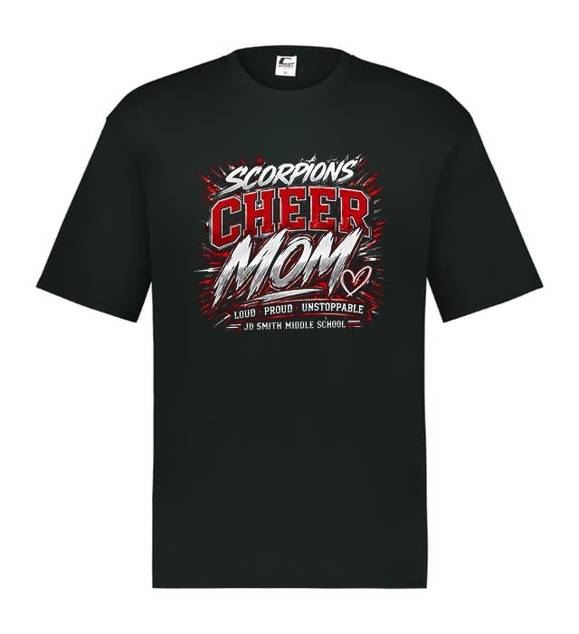 JD Smith Scorpions Cheer Mom Performance T-Shirt