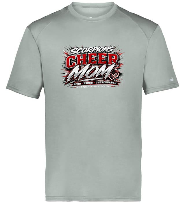 JD Smith Scorpions Cheer Mom Performance T-Shirt