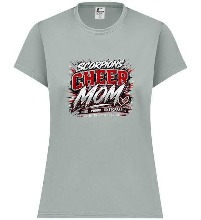 JD Smith Scorpions Cheer Mom Performance T-Shirt