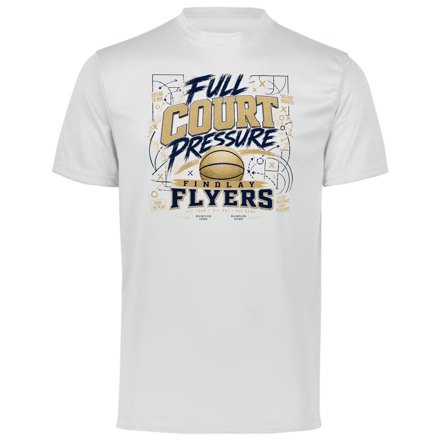 Findlay Flyers Full Court Pressure Basketball Performance Tee