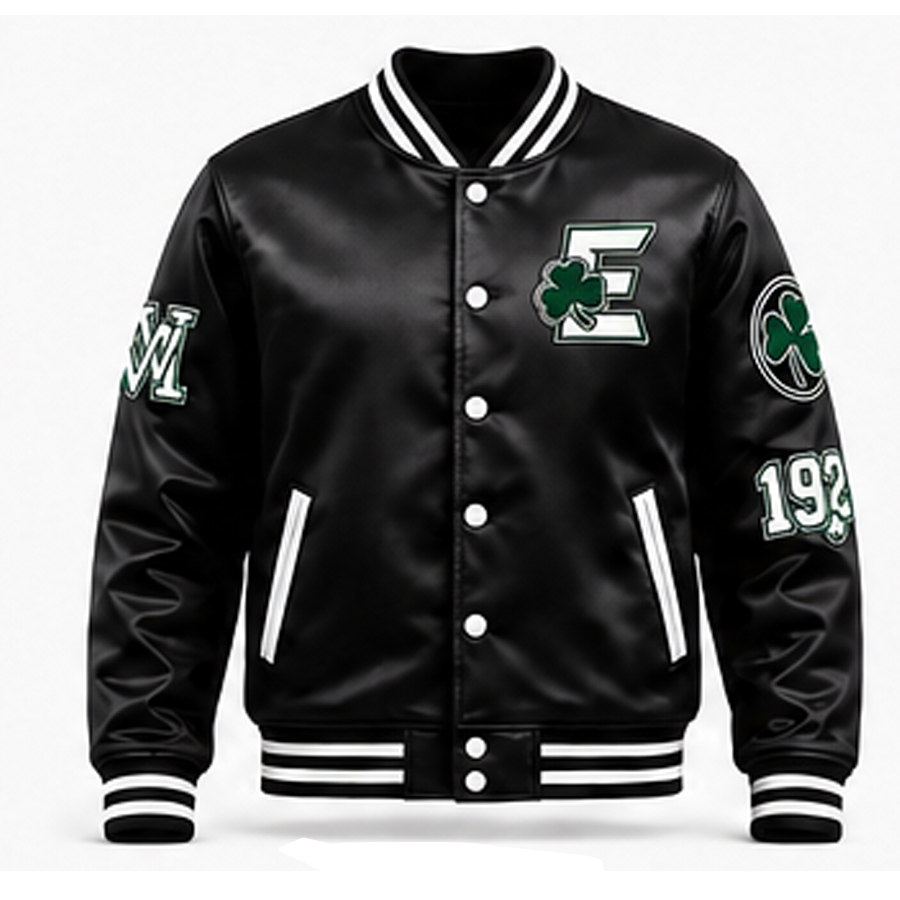 Eastpointe Shamrocks Premium Black Starter Jacket