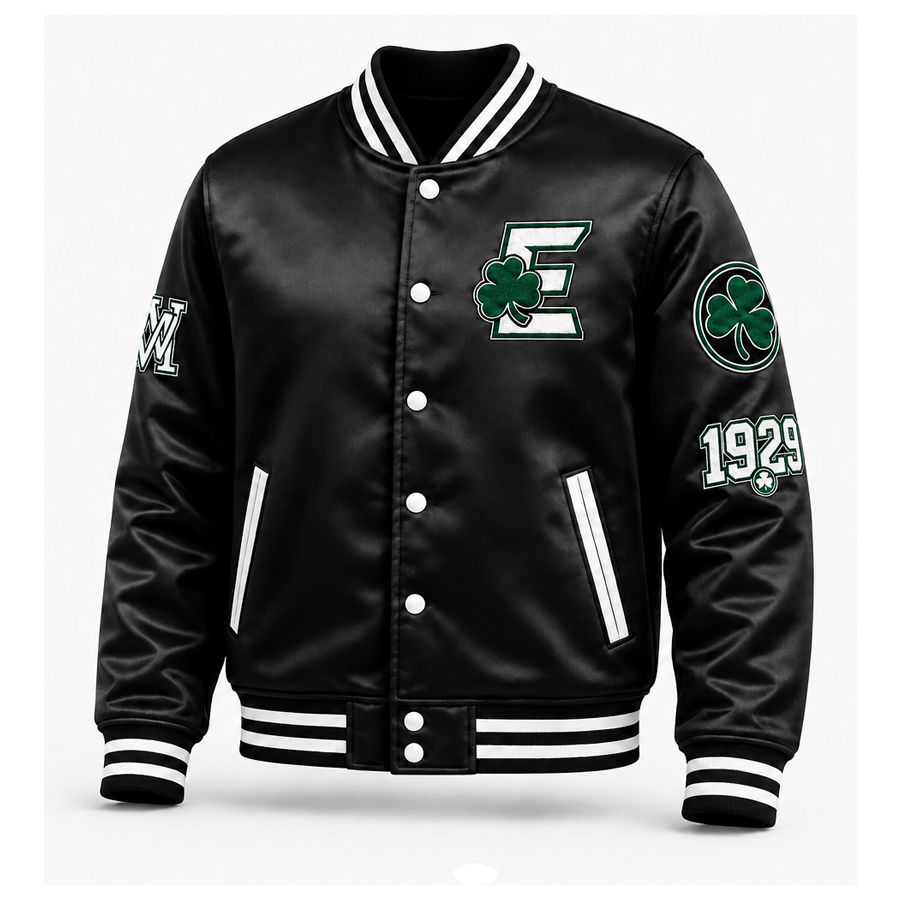 Eastpointe Shamrocks Premium Black Starter Jacket