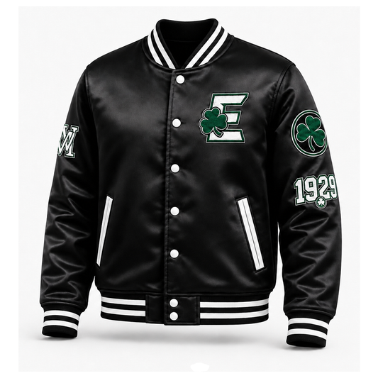 Eastpointe Shamrocks Premium Black Starter Jacket