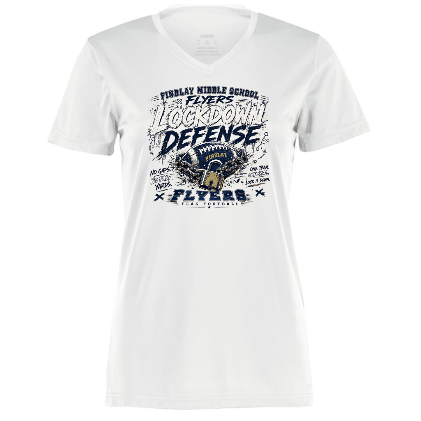 Findlay Flyers Lockdown Defense Flag Football Performance Tee
